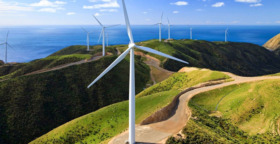 The Mill Creek wind farm, Ohariu Valley, New Zealand