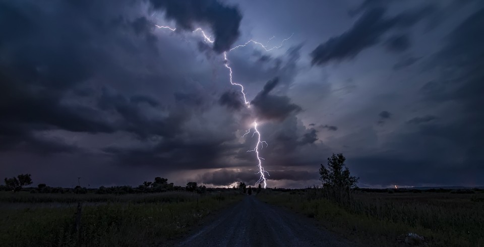Lightning streaks through stormy night skies (ausnet data)
