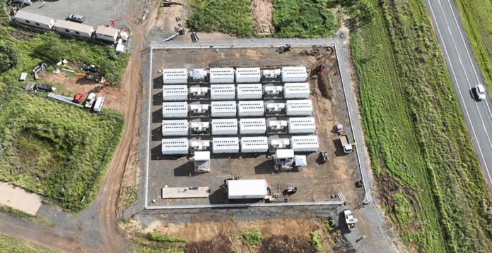 Aerial shot of the Bouldercombe Battery Project (Genex fire)