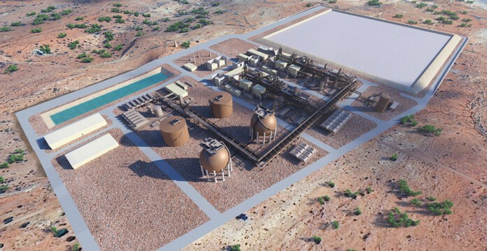 A rendered image of Hydrostor's Silver City Energy Storage Project (broken)