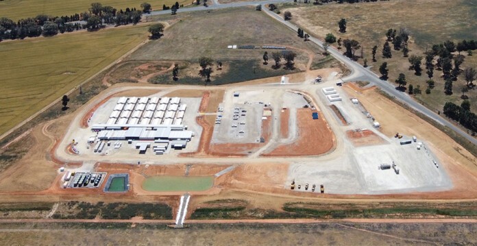 Aerial photo of the Lockhart workers camp for Project EnergyConnect